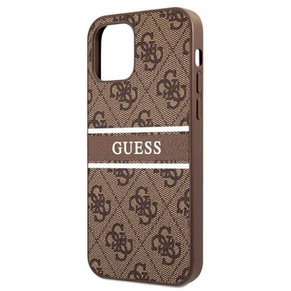 Guess GUHCP12L4GDBR iPhone 12 Pro Max 6,7" barna 4G Stripe keménytok