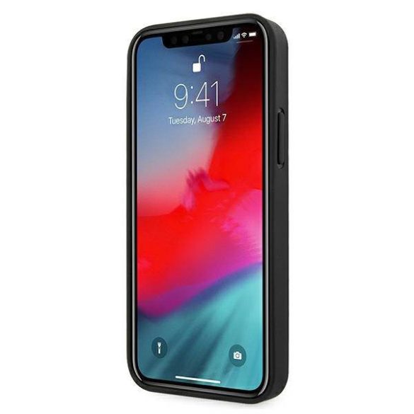 Guess GUHCP12M4GMGGR iPhone 12/12 Pro 6,1" szürke 4G nagy fém logós keménytok