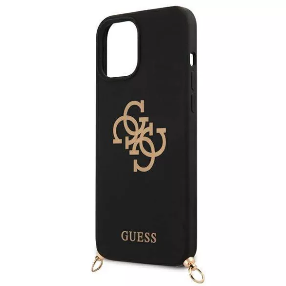 Guess GUHCP12LLSC4GBK iPhone 12 Pro Max 6,7" fekete 4G Gold Chain Collection keménytok