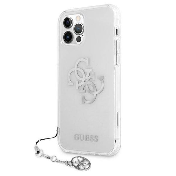 Guess GUHCP12LKS4GSI iPhone 12 Pro Max 6,7" átlátszó 4G Silver Charms Collection keménytok