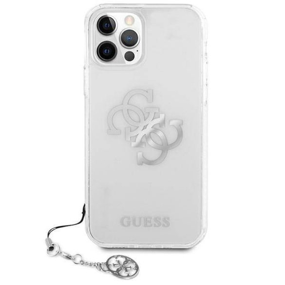 Guess GUHCP12LKS4GSI iPhone 12 Pro Max 6,7" átlátszó 4G Silver Charms Collection keménytok