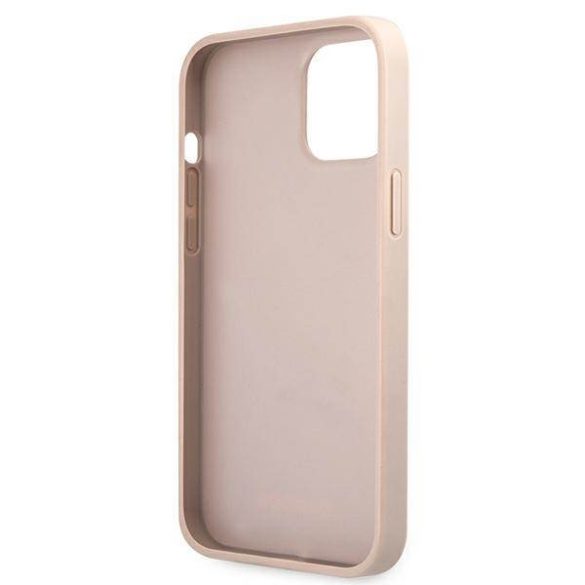 Guess GUHCP12MG4GFPI iPhone 12 / 12 Pro 6,1" rózsaszín 4G fém arany logós keménytok