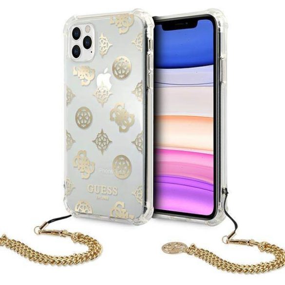 Guess GUHCN65KSPEGO iPhone 11 Pro Max 6,5" arany Peony Chain Collection keménytok
