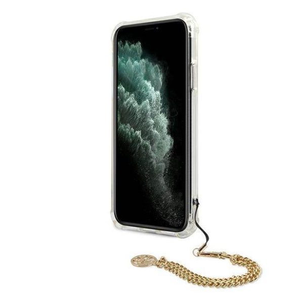 Guess GUHCN65KSPEGO iPhone 11 Pro Max 6,5" arany Peony Chain Collection keménytok