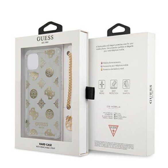 Guess GUHCN65KSPEGO iPhone 11 Pro Max 6,5" arany Peony Chain Collection keménytok