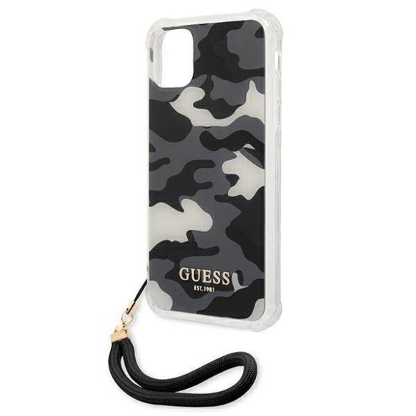 Guess GUHCN61KSARBK iPhone 11 6,1" / Xr fekete Camo Collection keménytok