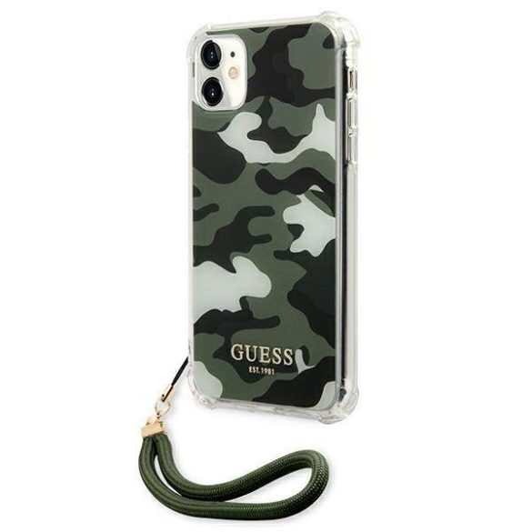 Guess GUHCN61KSARKA iPhone 11 6,1" / Xr keki Camo Collection keménytok