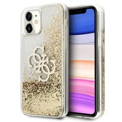   Guess GUHCN61LG4GGO iPhone 11 6,1" / Xr arany 4G nagy folyékony csillogó kristályos keménytok