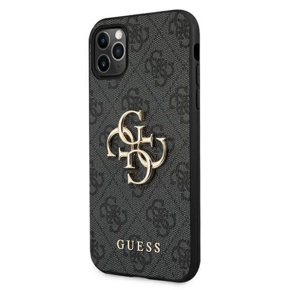 Guess GUHCN584GMGGR iPhone 11 Pro szürke 4G nagy fém logós keménytok