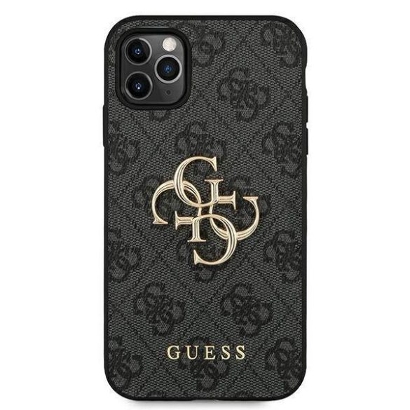 Guess GUHCN584GMGGR iPhone 11 Pro szürke 4G nagy fém logós keménytok