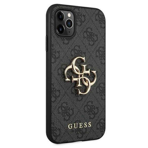 Guess GUHCN584GMGGR iPhone 11 Pro szürke 4G nagy fém logós keménytok