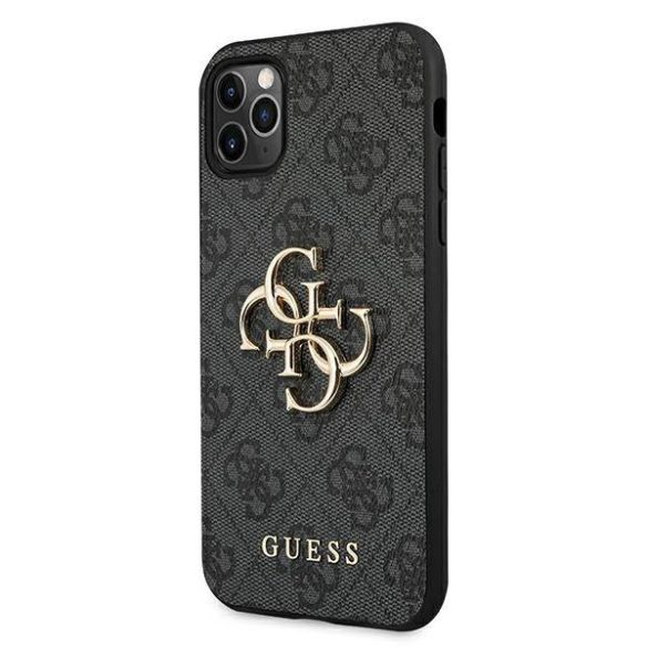 Guess GUHCN654GMGGR iPhone 11 Pro Max szürke 4G nagy fém logós keménytok