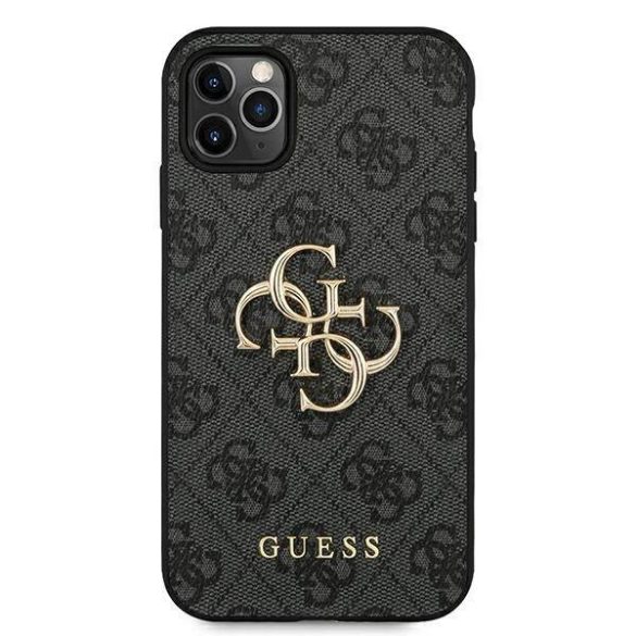 Guess GUHCN654GMGGR iPhone 11 Pro Max szürke 4G nagy fém logós keménytok