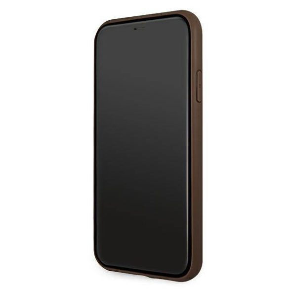 Guess GUHCN654GMGBR iPhone 11 Pro Max barna 4G nagy fém logós keménytok