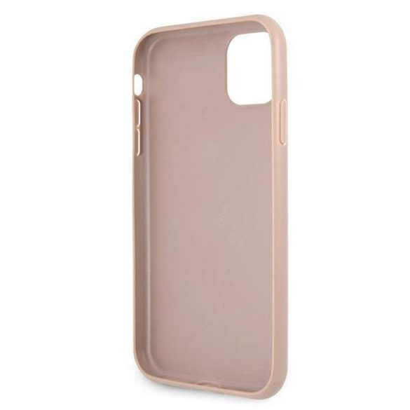 Guess GUHCN654GMGPI iPhone 11 Pro Max rózsaszín 4G nagy fém logós keménytok