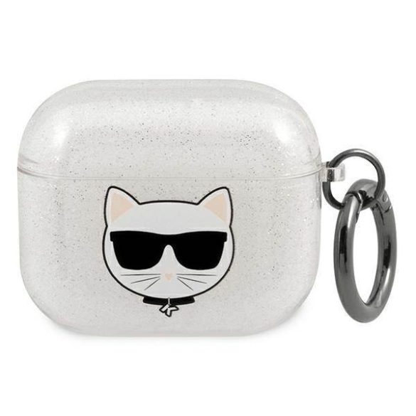 Karl Lagerfeld KLA3UCHGS AirPods 3 ezüst Glitter Choupette tok