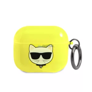 Karl Lagerfeld KLA3UCHFY AirPods 3 sárga Choupette tok