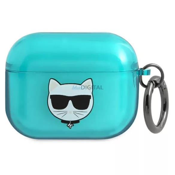 Karl Lagerfeld KLAPUCHFL AirPods Pro kék Choupette tok