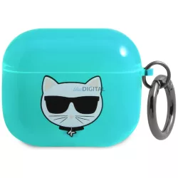 Karl Lagerfeld KLA3UCHFL AirPods 3 kék Choupette tok