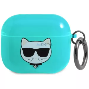 Karl Lagerfeld KLA3UCHFL AirPods 3 kék Choupette tok