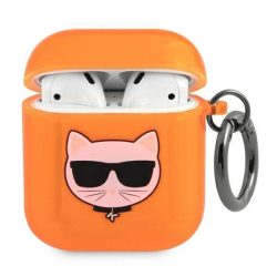   Karl Lagerfeld KLA2UCHFO AirPods 1/2 tok narancssárga Choupette