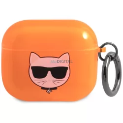   Karl Lagerfeld KLA3UCHFO AirPods 3 narancssárga Choupette tok