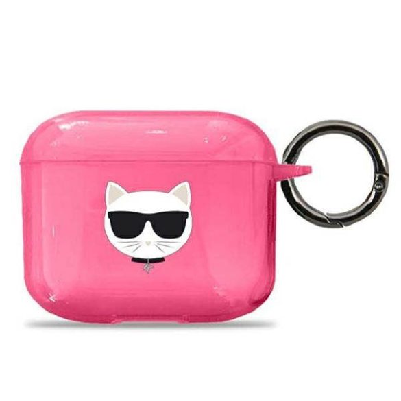 Karl Lagerfeld KLA3UCHFP AirPods 3 rózsaszín Choupette tok