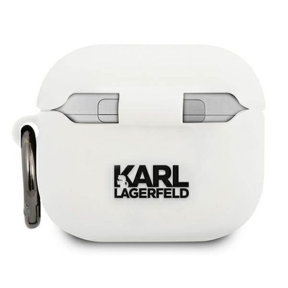 Karl Lagerfeld KLACA3SILCHWH AirPods 3 fehér szilikon Choupette tok