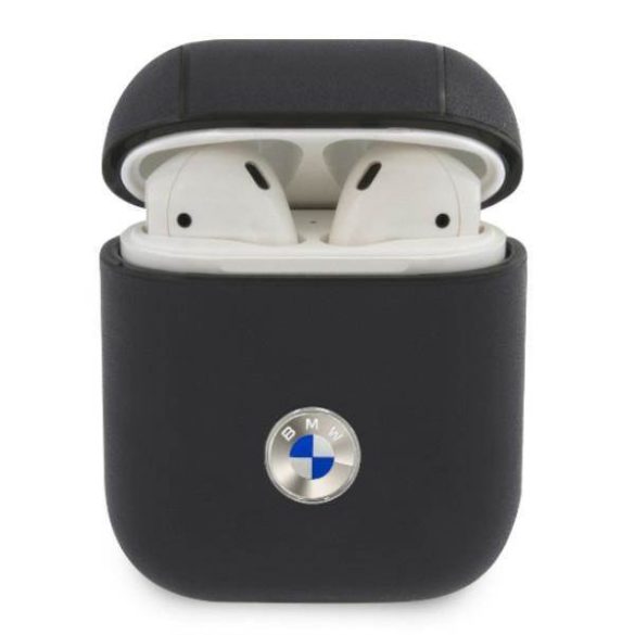 BMW BMA2SSLNA AirPods 1/2 tok Tengerészkék Geniune bőr ezüst logó