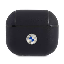   BMW BMA3SSLNA AirPods 3 kék valódi bőr ezüstszínű logós tok