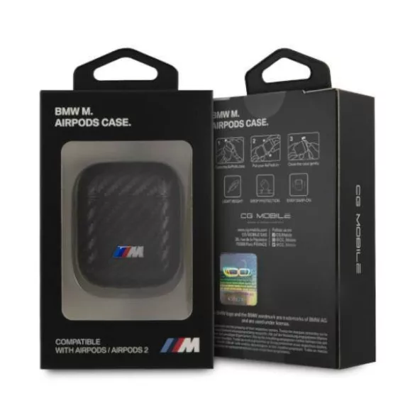 BMW BMA2WMPUCA AirPods 1/2 tok fekete PU Carbon M Collection
