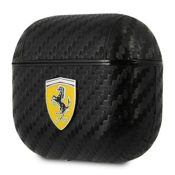 Ferrari FESA3CABK AirPods 3 fekete On Track PU Carbon tok