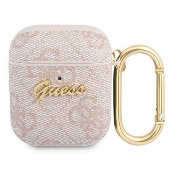 Guess GUA24GSMP AirPods 1/2 tok rózsaszín 4G Script Metal Collection