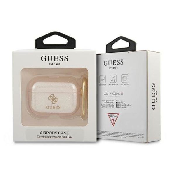 Guess GUAPUCG4GD AirPods Pro arany Glitter Collection tok