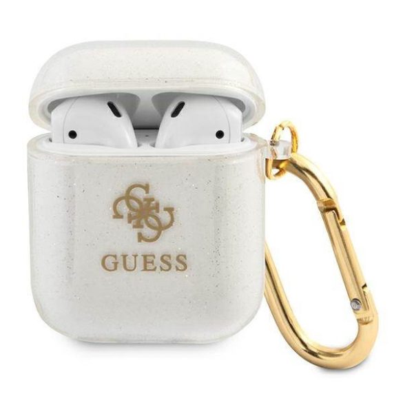 Guess GUA2UCG4GT AirPods 1/2 tok Átlátszó csillogó kollekció