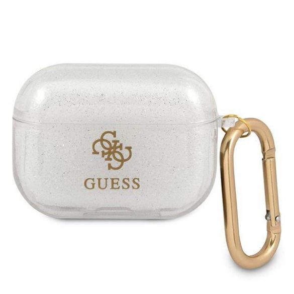 Guess GUAPUCG4GT AirPods Pro Átlátszó Glitter Collection tok