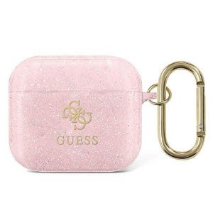 Guess GUA3UCG4GP AirPods 3 rózsaszín Glitter Collection tok