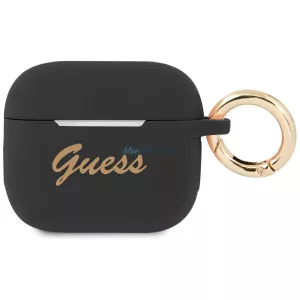 Guess GUA3SSSK AirPods 3 fekete szilikon Vintage Script tok