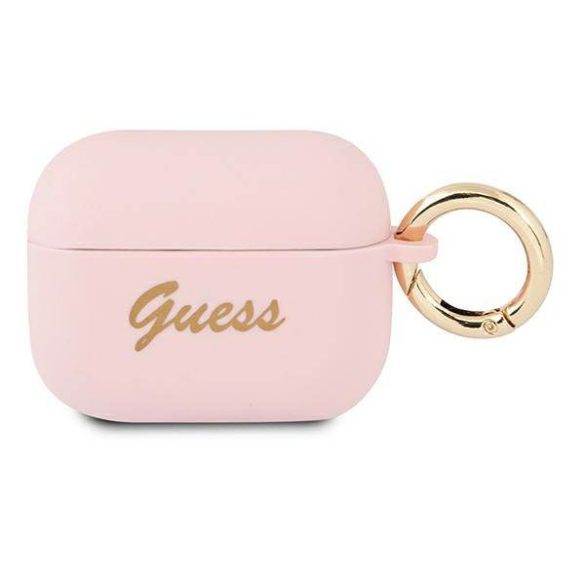 Guess GUAPSSSI AirPods Pro rózsaszín szilikon Vintage Script tok 