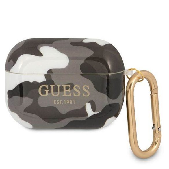 Guess GUAPUCAMG AirPods Pro fekete Camo Collection tok