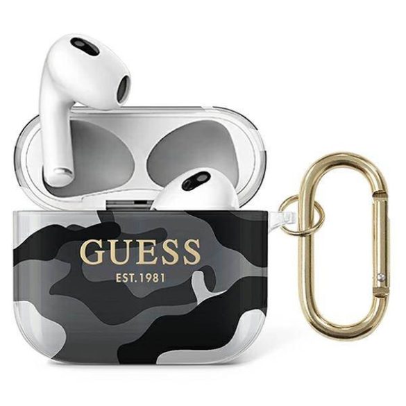 Guess GUA3UCAMG AirPods 3 fekete Camo Collection tok