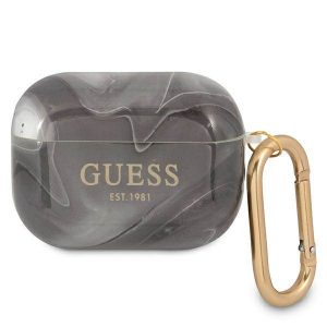 Guess GUAPUNMK AirPods Pro fekete Marble Collection  tok