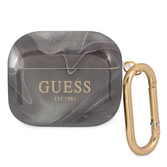 Guess GUA3UNMK AirPods 3 fekete Marble Collection tok