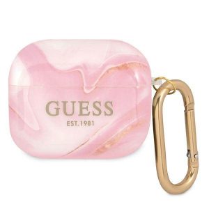 Guess GUA3UNMP AirPods 3 rózsaszín Marble Collection tok