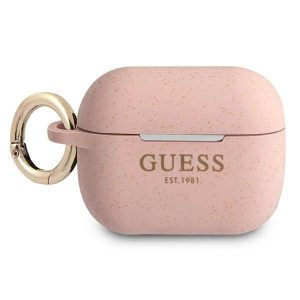 Guess GUAPSGGEP AirPods Pro rózsaszín szilikon Glitter tok