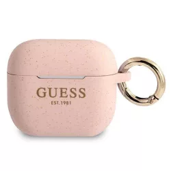 Guess GUA3SGGEP AirPods 3 rózsaszín szilikon Glitter tok