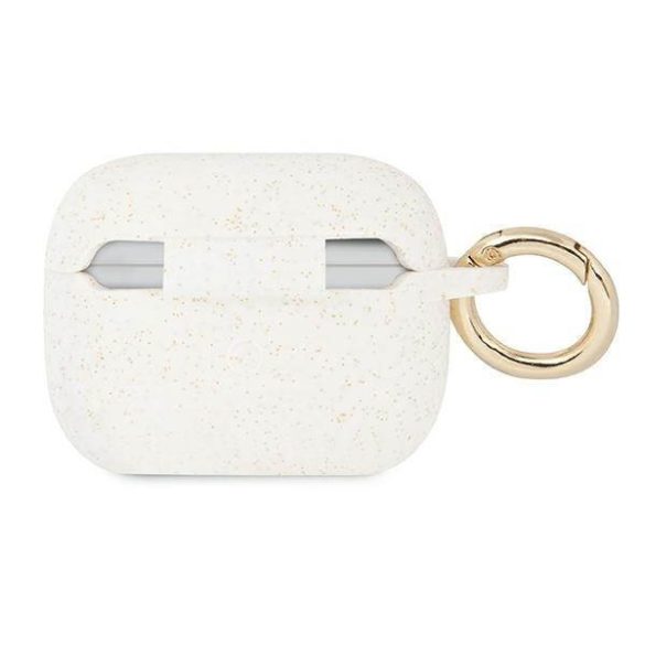 Guess GUAPSGGEH AirPods Pro fehér szilikon Glitter tok