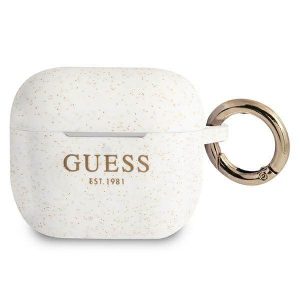 Guess GUA3SGGEH AirPods 3 fehér szilikon Glitter tok