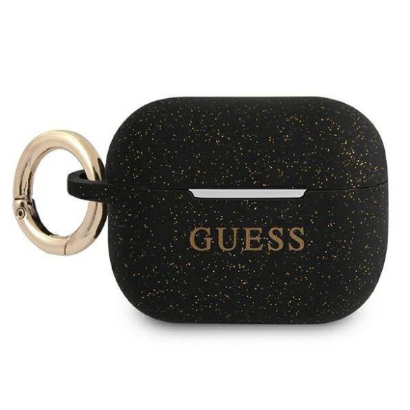 Guess GUAPSGGEK AirPods Pro fekete szilikon Glitter tok