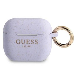 Guess GUA3SGGEU AirPods 3 burkolat lila szilikon Glitter tok